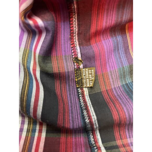 Plainsman Men's Long Sleeve Pearl Snap Red Plaid Shirt L 16-16.5 - Picture 4 of 9